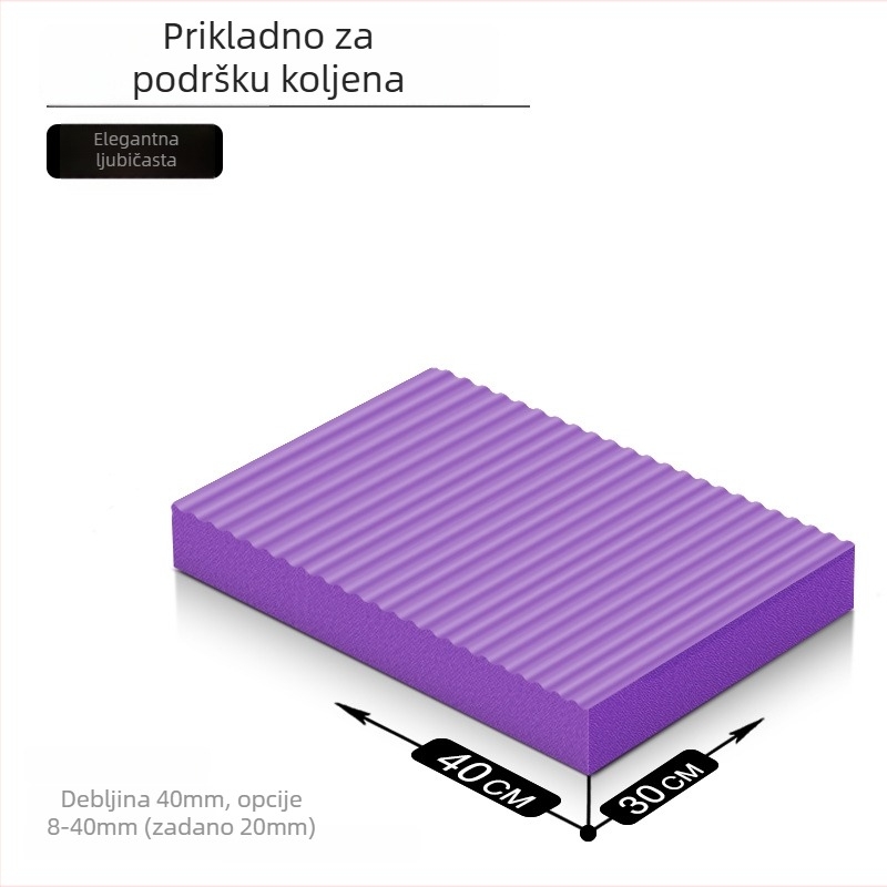 Joga podloga – protuklizna, apsorpcija udaraca, trening za inverziju; debljina 8/20/30/40 mm