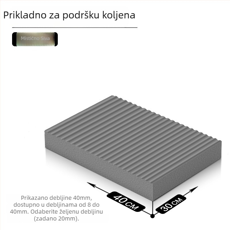 Joga podloga – protuklizna, apsorpcija udaraca, trening za inverziju; debljina 8/20/30/40 mm