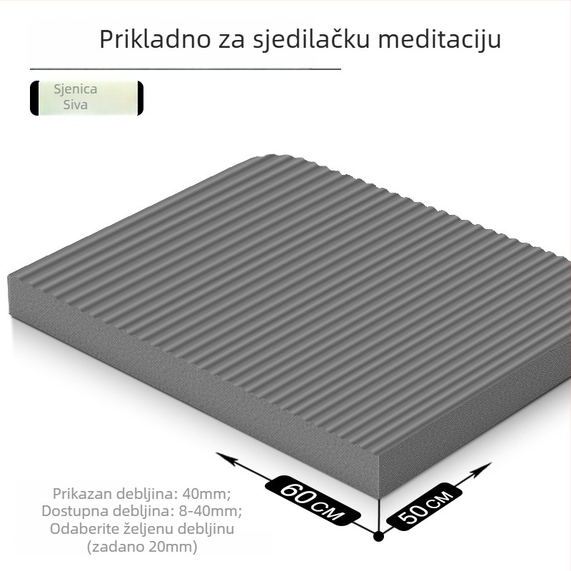 Joga podloga – protuklizna, apsorpcija udaraca, trening za inverziju; debljina 8/20/30/40 mm