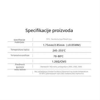 PLA filament 1,75 mm, 330 m – Tomson Toksen 3D potrošni materijali za ispis