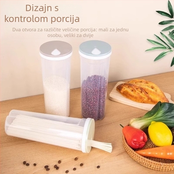 Okrugla plastična kutija za pohranu rezanaca s čvrstim poklopcem, zapremina 1–2 L
