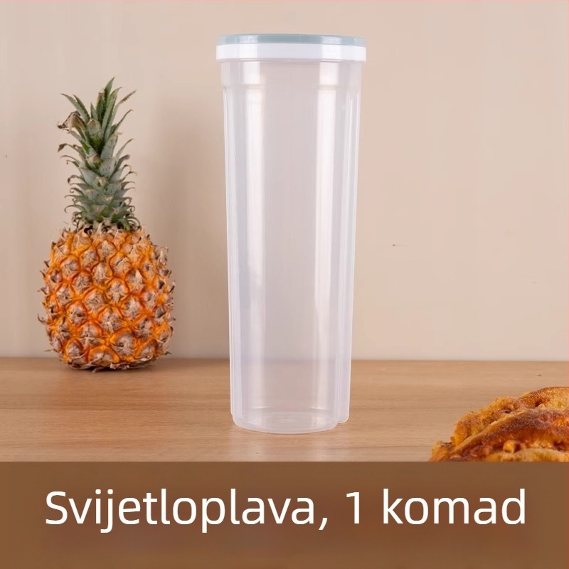Okrugla plastična kutija za pohranu rezanaca s čvrstim poklopcem, zapremina 1–2 L