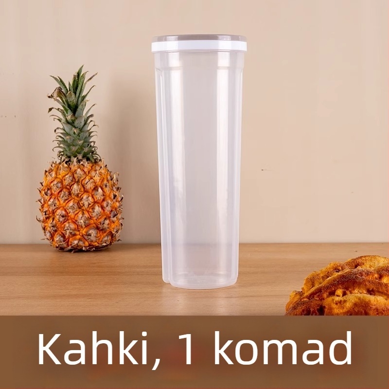 Okrugla plastična kutija za pohranu rezanaca s čvrstim poklopcem, zapremina 1–2 L