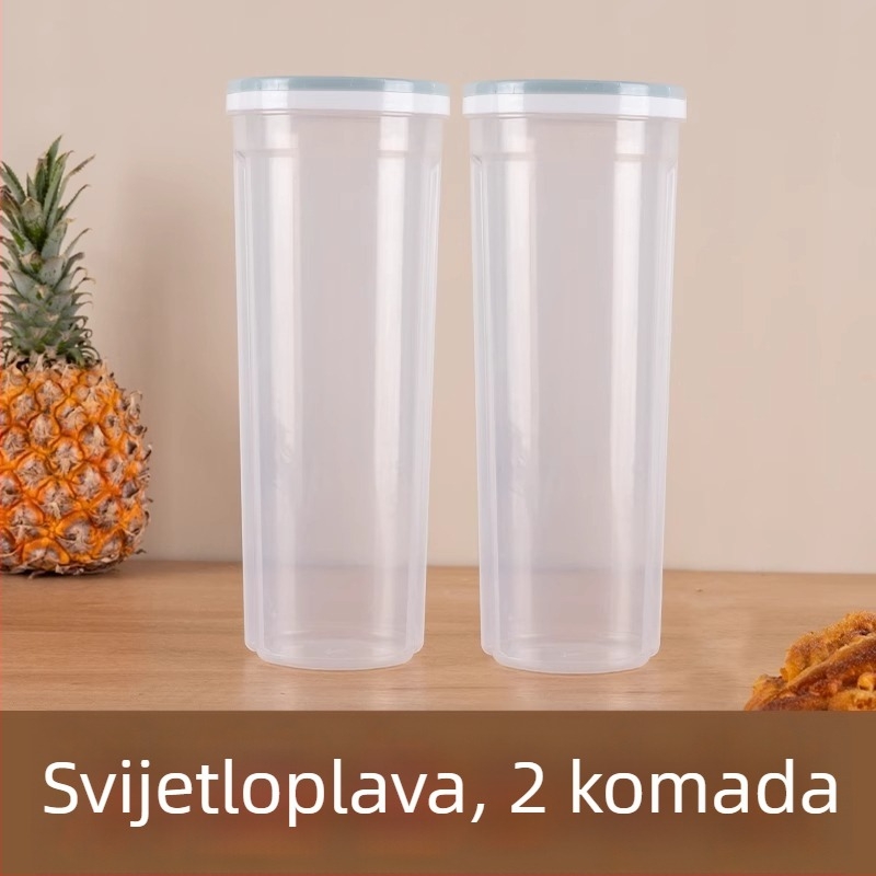 Okrugla plastična kutija za pohranu rezanaca s čvrstim poklopcem, zapremina 1–2 L