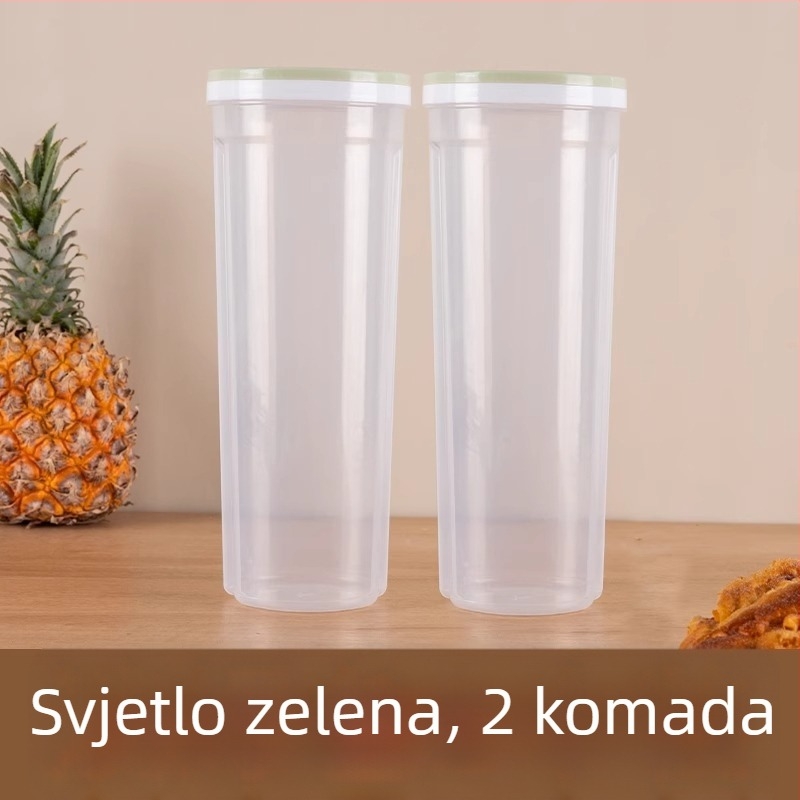 Okrugla plastična kutija za pohranu rezanaca s čvrstim poklopcem, zapremina 1–2 L