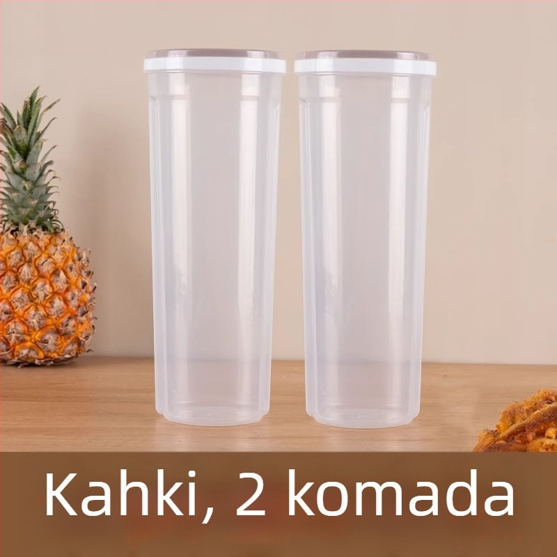 Okrugla plastična kutija za pohranu rezanaca s čvrstim poklopcem, zapremina 1–2 L