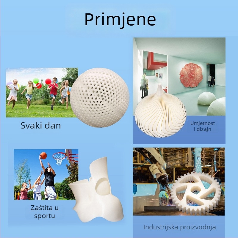ABS filament za 3D ispis, promjer 1,75 mm, 1 kg, kružni presjek, FDM, otpornost na visoke temperature, visoka čvrstoća