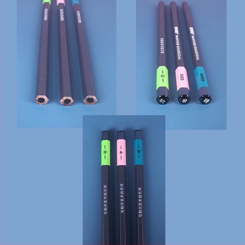 Mekana ugljena olovka za crtanje — Nova Nioni ugljena olovka za studente umjetnosti i početnike (Brand: Nioni; Model: New Nioni Charcoal Pen; Upotreba: crtanje; Vrsta: meka ugljena olovka)