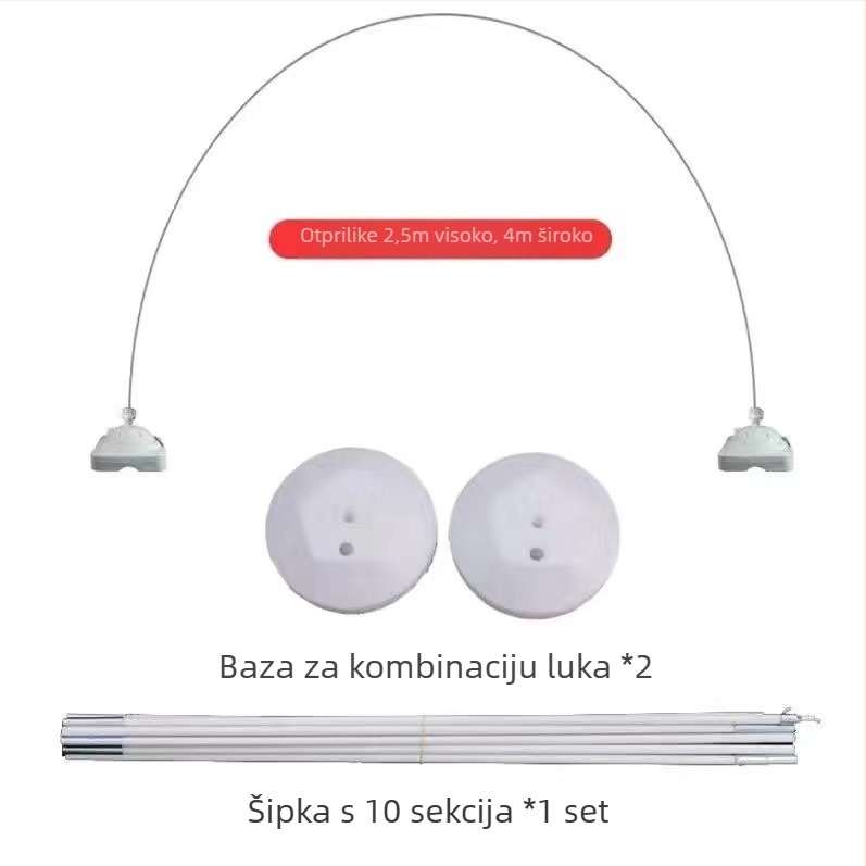 Set stalaka za balon arku s temeljnim šipkama za vjenčanje, PVC materijal, kartonska ambalaža, mogućnost prilagodbe, pogodno za svadbu, bez uvoza