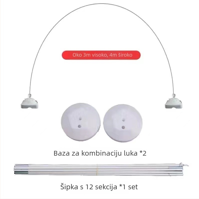 Set stalaka za balon arku s temeljnim šipkama za vjenčanje, PVC materijal, kartonska ambalaža, mogućnost prilagodbe, pogodno za svadbu, bez uvoza