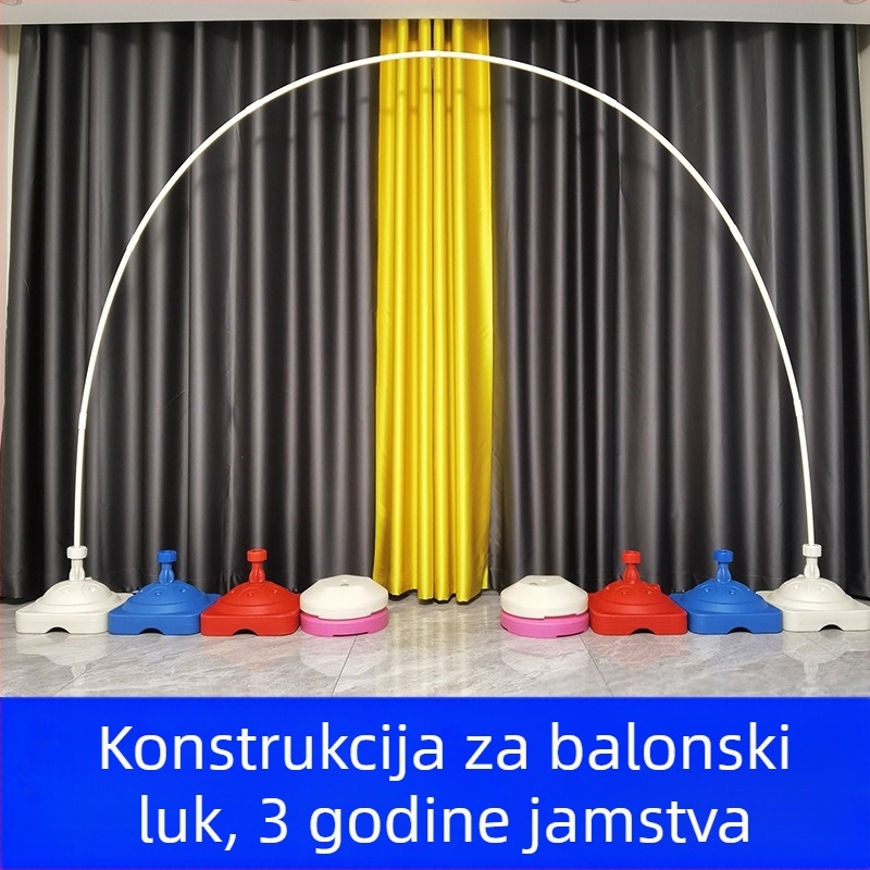 Set stalaka za balon arku s temeljnim šipkama za vjenčanje, PVC materijal, kartonska ambalaža, mogućnost prilagodbe, pogodno za svadbu, bez uvoza