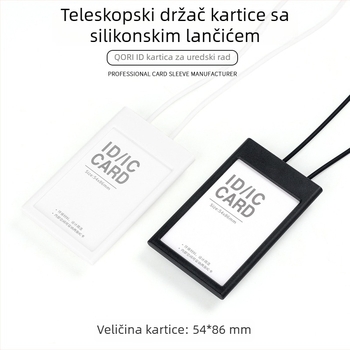 Izvlačni držač značke za studentski kampus — sigurnosna ID kartica, kartica s imenom i radnički badge (Brand: Qori; Materijal: Plastika; Tip: Držač kartice; Stil: Moderno jednostavno)