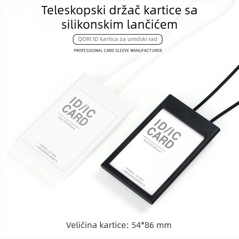 Izvlačni držač značke za studentski kampus — sigurnosna ID kartica, kartica s imenom i radnički badge (Brand: Qori; Materijal: Plastika; Tip: Držač kartice; Stil: Moderno jednostavno)