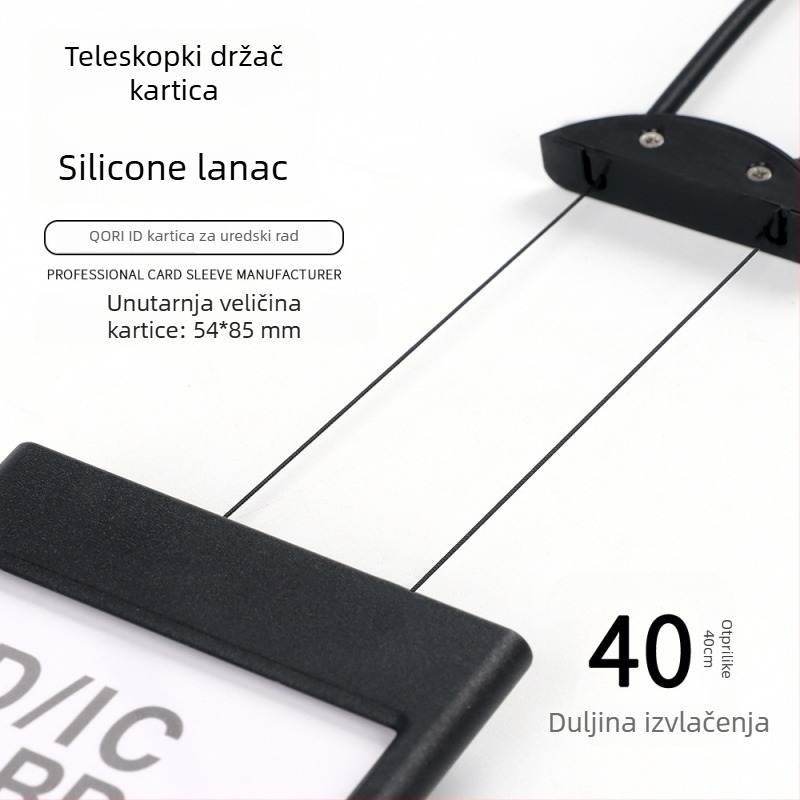 Izvlačni držač značke za studentski kampus — sigurnosna ID kartica, kartica s imenom i radnički badge (Brand: Qori; Materijal: Plastika; Tip: Držač kartice; Stil: Moderno jednostavno)