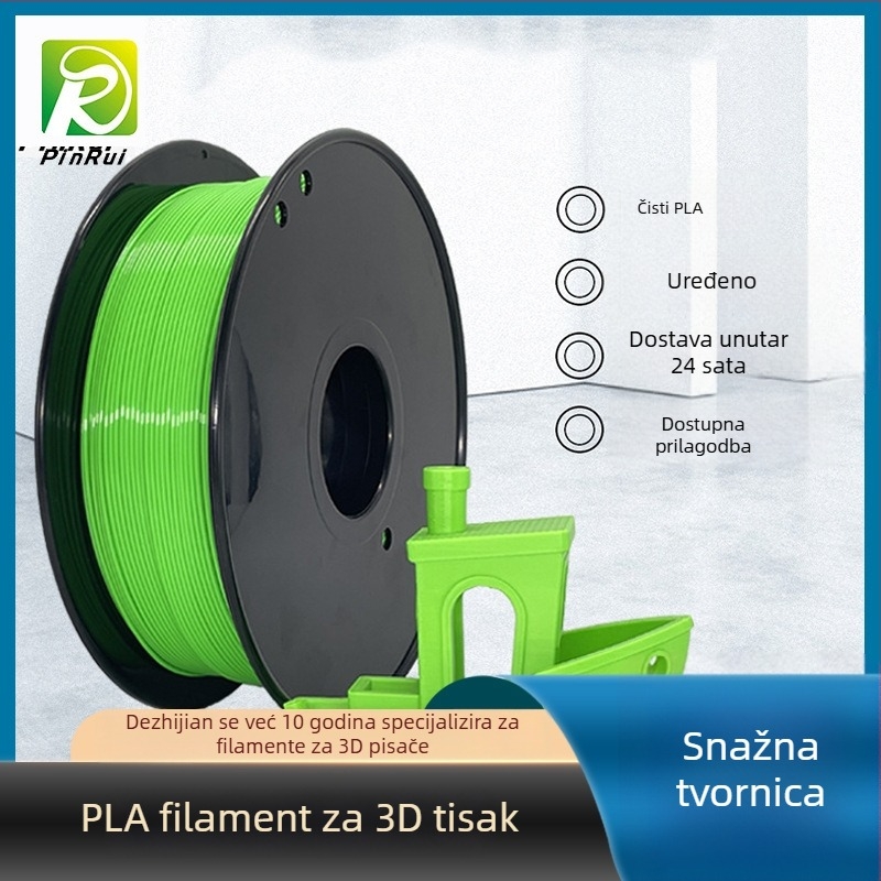 Pinrui PLA filament za 3D ispis – kružni presjek, duljina 330 m, gustoća 1,24 g/cm³, ekološki materijal