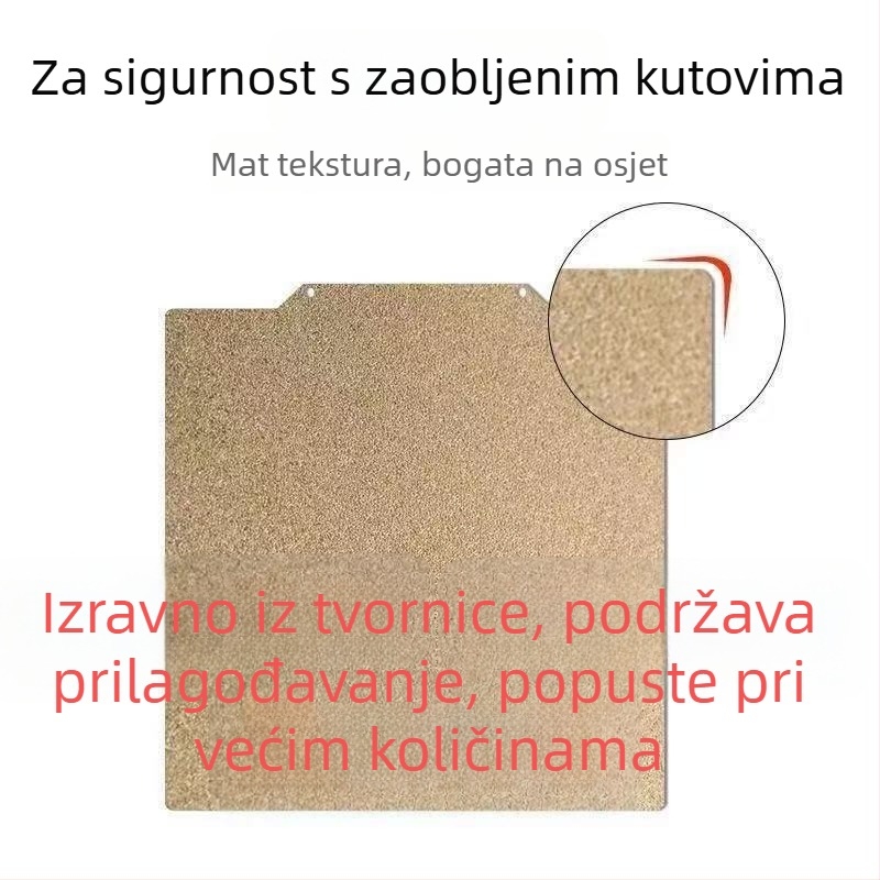 Platforma za grijanje 3D ispisa s PEI pločom, opružno čelik, magnetska, dvostrana
