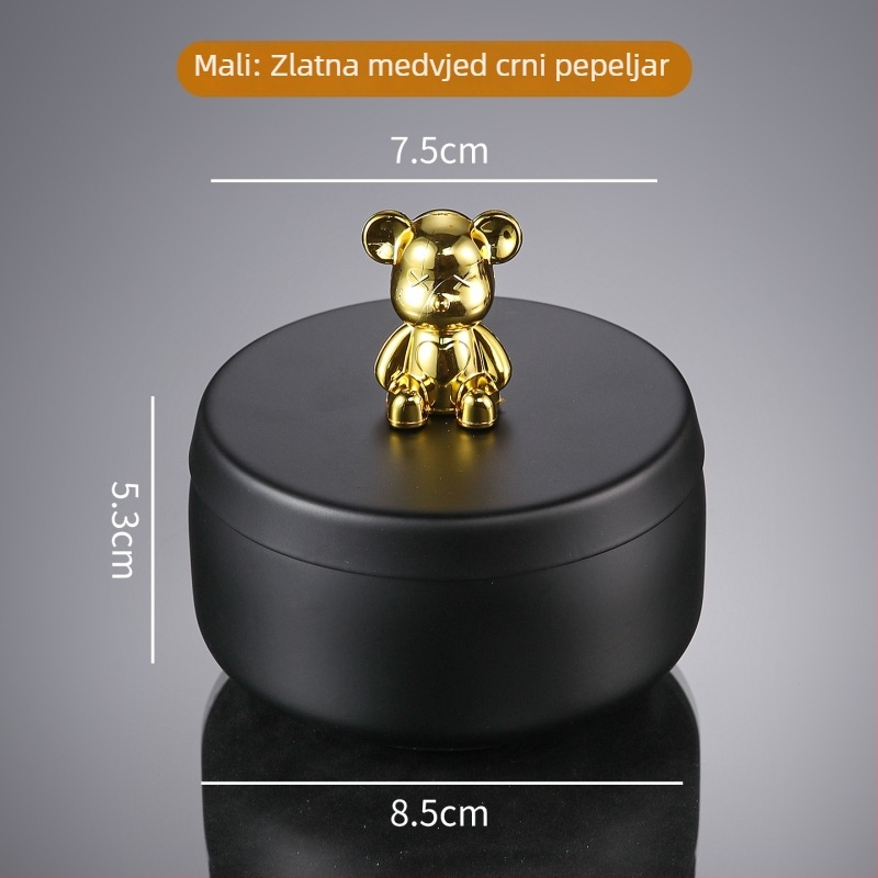 Popolnjak od nehrđajućeg čelika s poklopcem, otporan na vjetar, otporan na prosipanje, tiskanje logotipa