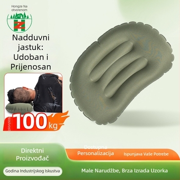 Nafukivani putnički jastuk za podršku vrata, lagan za kampiranje i letove (materijal: najlon; model hz-03; marka: Hongze gifts; prilagodljiv)