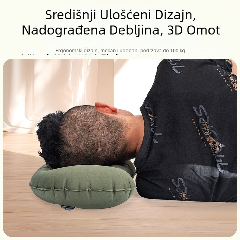 Nafukivani putnički jastuk za podršku vrata, lagan za kampiranje i letove (materijal: najlon; model hz-03; marka: Hongze gifts; prilagodljiv)