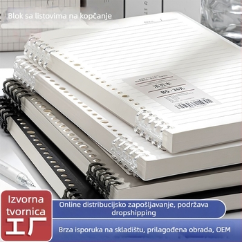 Notes s PP naslovnicom i vezom binder, papir od drvne celuloze, 68 g/m², 50–100 stranica, poslovni uredski stil