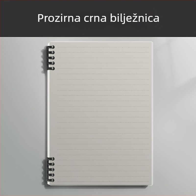 Notes s PP naslovnicom i vezom binder, papir od drvne celuloze, 68 g/m², 50–100 stranica, poslovni uredski stil