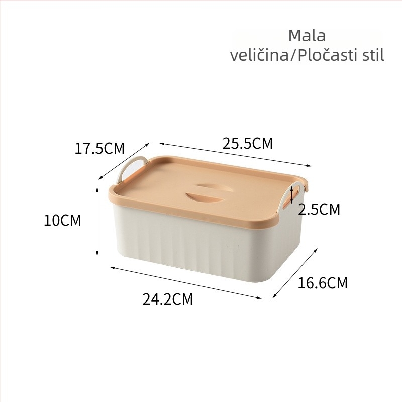 Prenosna stolna kutija za skladištenje s poklopcem, SNX model, PP plast, lagani luksuzni stil, za donje rublje, čarape i kozmetiku