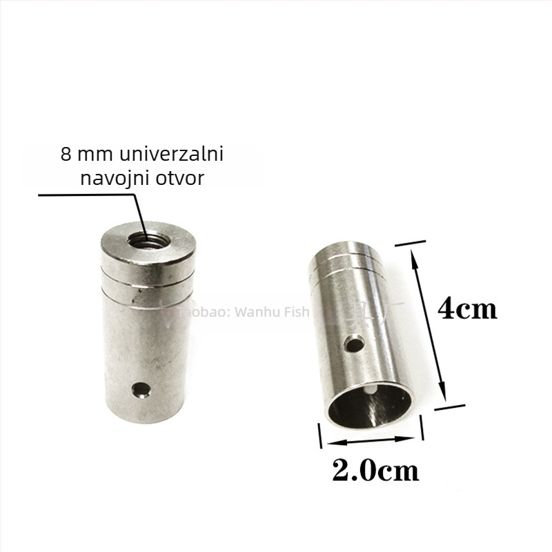 Nerđajući čelik spojnik glave štapa za mrežu — promjeri 16/19/24 mm; dubina mreže 1; nosivost 1