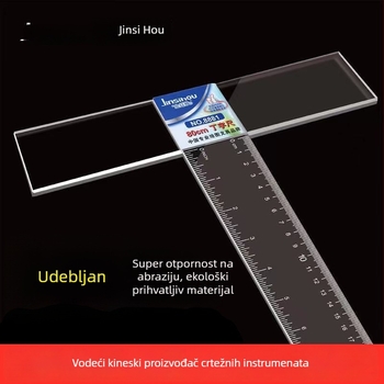 Golden Monkey T-oblik ravnalo, plastično, za crtanje, jedinice cm/ft, IP dozvola: Ne