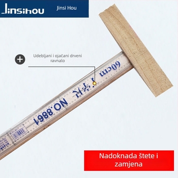 Golden Monkey T-oblik ravnalo, plastično, za crtanje, jedinice cm/ft, IP dozvola: Ne