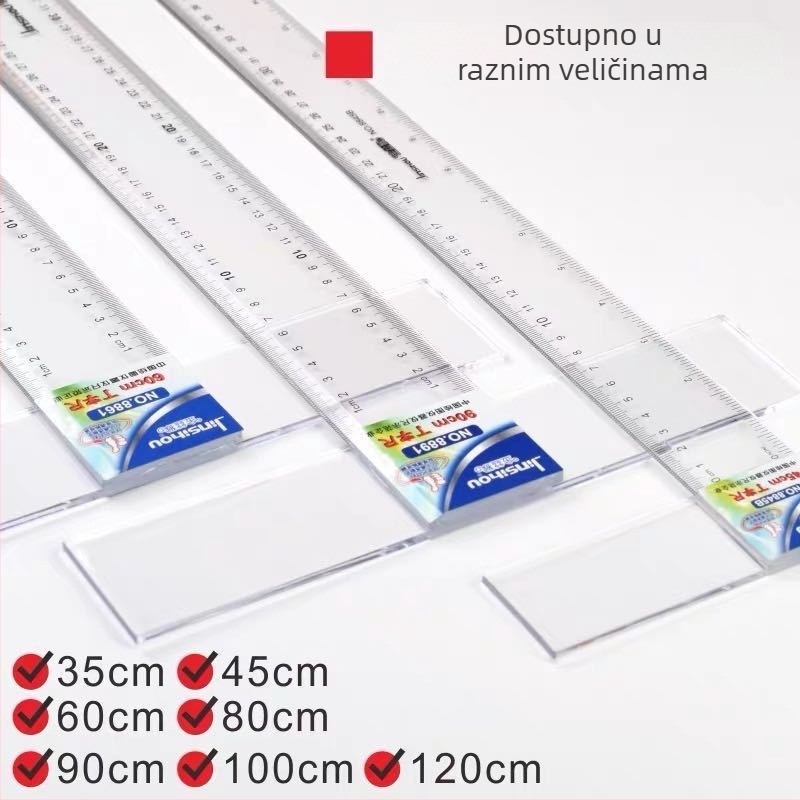 Golden Monkey T-oblik ravnalo, plastično, za crtanje, jedinice cm/ft, IP dozvola: Ne