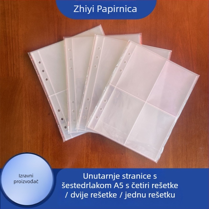A5 album za kartice sa 6 rupa, 10 listova, PP dvostrane unutarnje stranice, za fanove idola, kompatibilan s refillima s listovima