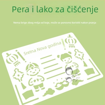 Kompletan set šablona s izrezima za ručno izrađene plakate učenika osnovne i srednje škole, razne teme blagdana, osnovni šabloni za crtanje