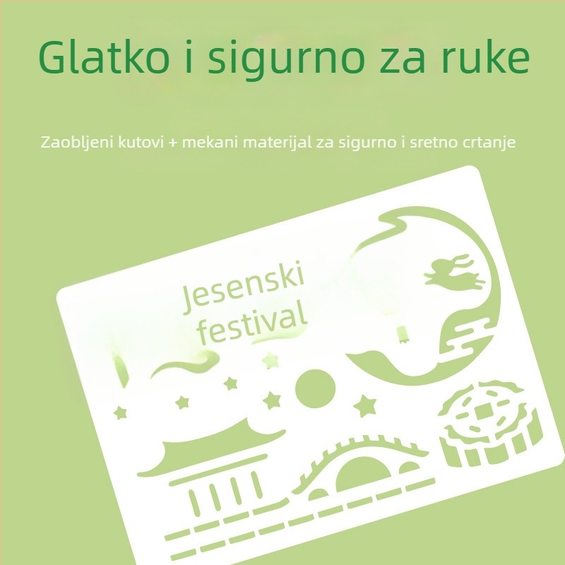 Kompletan set šablona s izrezima za ručno izrađene plakate učenika osnovne i srednje škole, razne teme blagdana, osnovni šabloni za crtanje