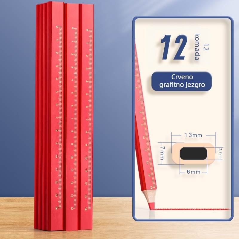 Drvoslovni olovka za označavanje linija — fiksna, drveno kućište, model 7B13-1, marka Reversal