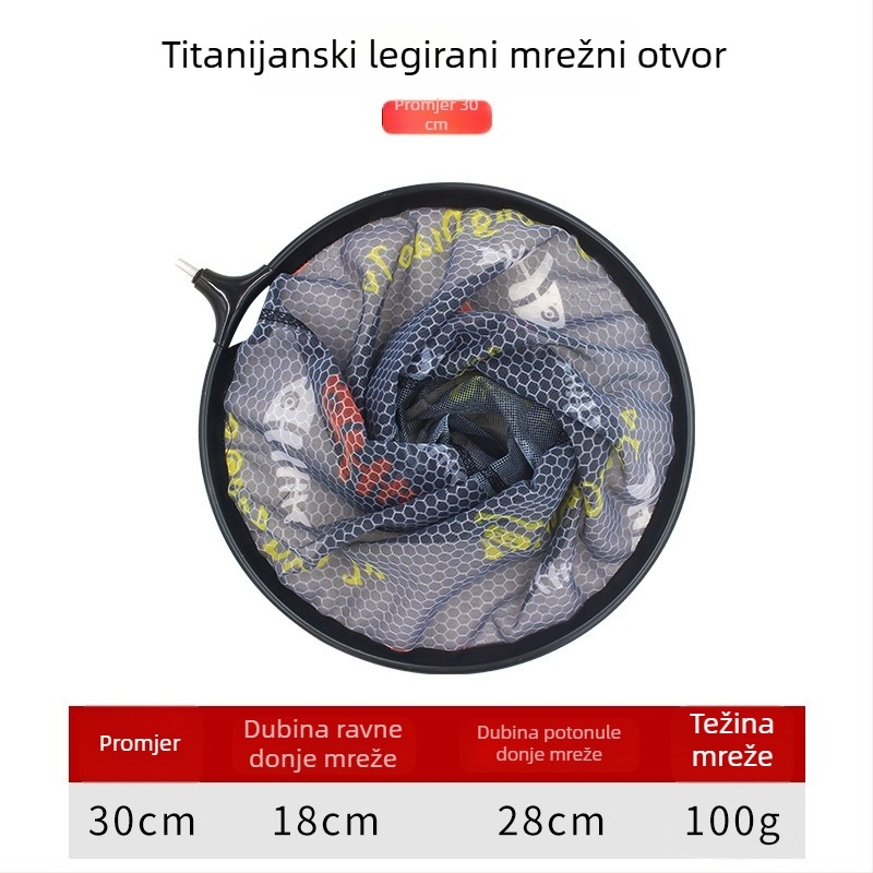 Ribolovna mreža s džepom Ice shadow - materijal: karbonska legura - licencirane privatne marke: Is