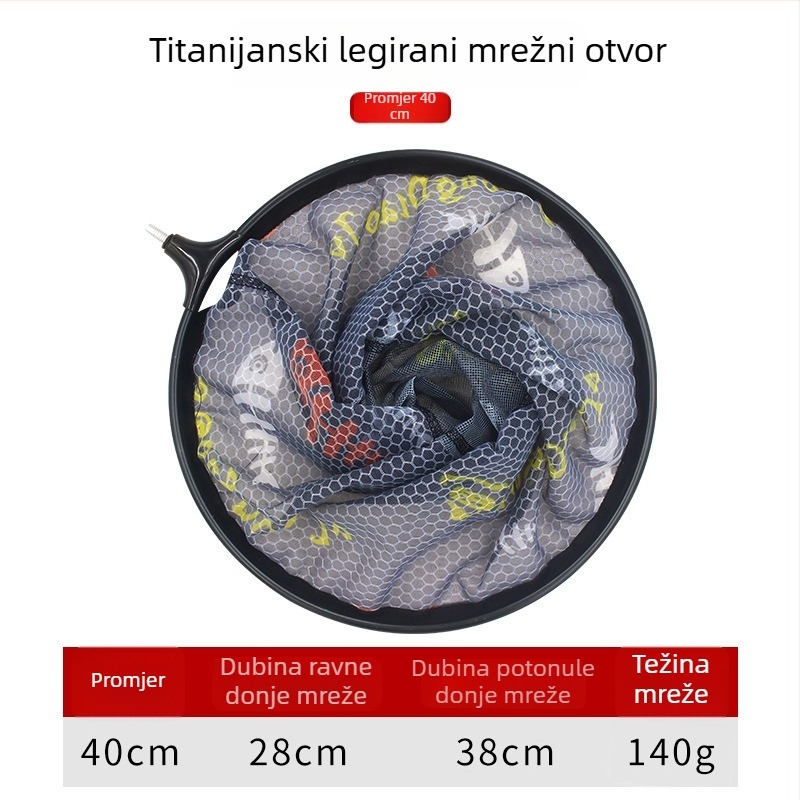Ribolovna mreža s džepom Ice shadow - materijal: karbonska legura - licencirane privatne marke: Is