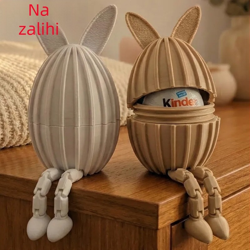 3D ispisana kutija za poklon za uskršnja jaja, u sjedećem obliku