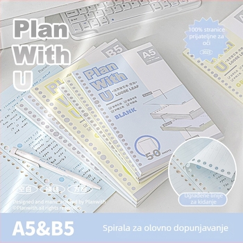 Refil za planer, 50 listova, rupa 20/26, papir