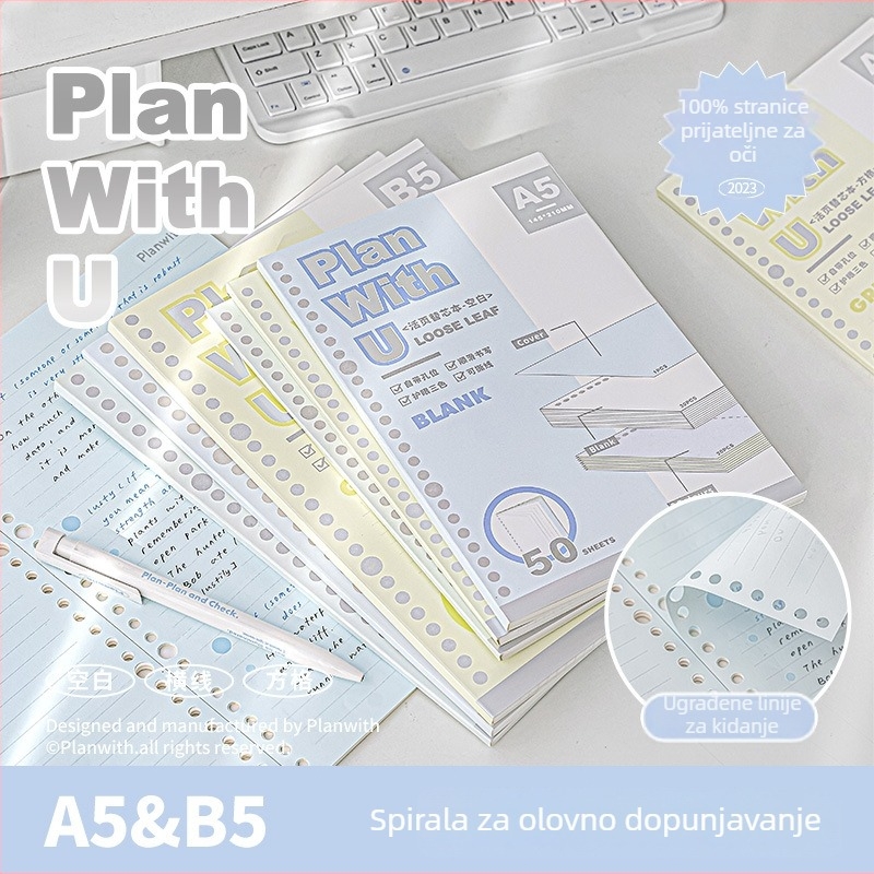 Refil za planer, 50 listova, rupa 20/26, papir