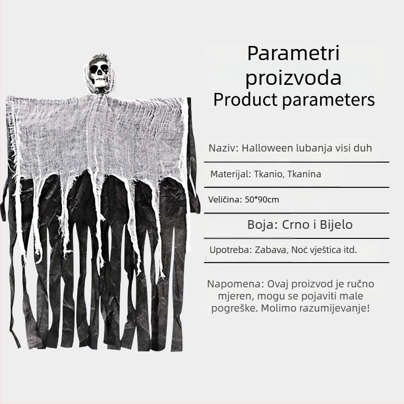 Halloween dekoracije lubanje za uređenje prostora - tkanina, festivalni stil, rekviziti za prostor