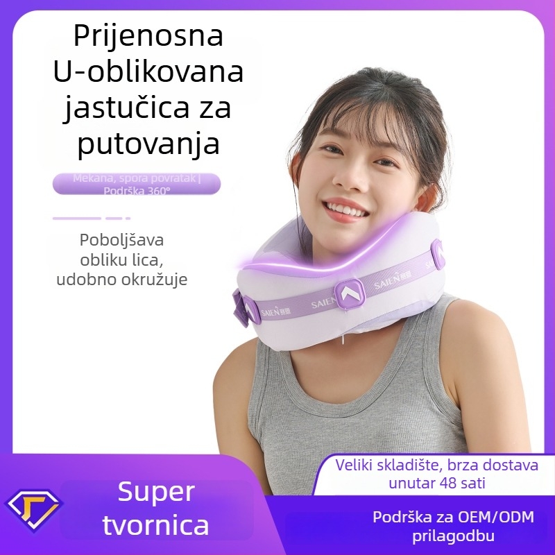 Memory foam U-oblik putni jastuk, Saien, Modal tkanina, lagan, do 0,5 kg, moderan viseći dizajn