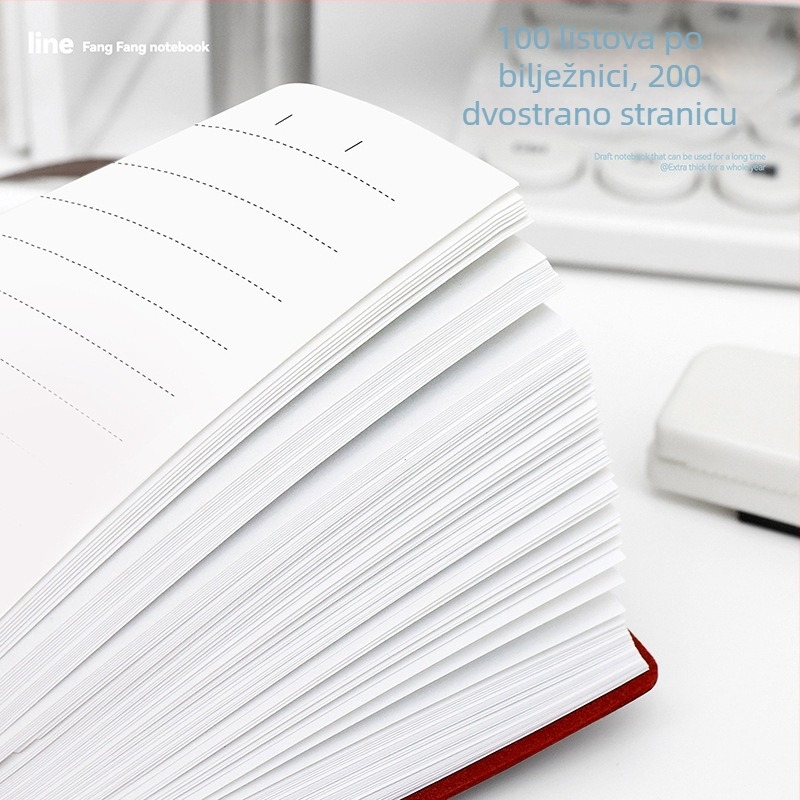 Bilježnica Square Partners s PU kožom na dodir ugodnim, šivano uvezivanje koncem, papir 100 gsm, 100–200 stranica, jednostavan stil