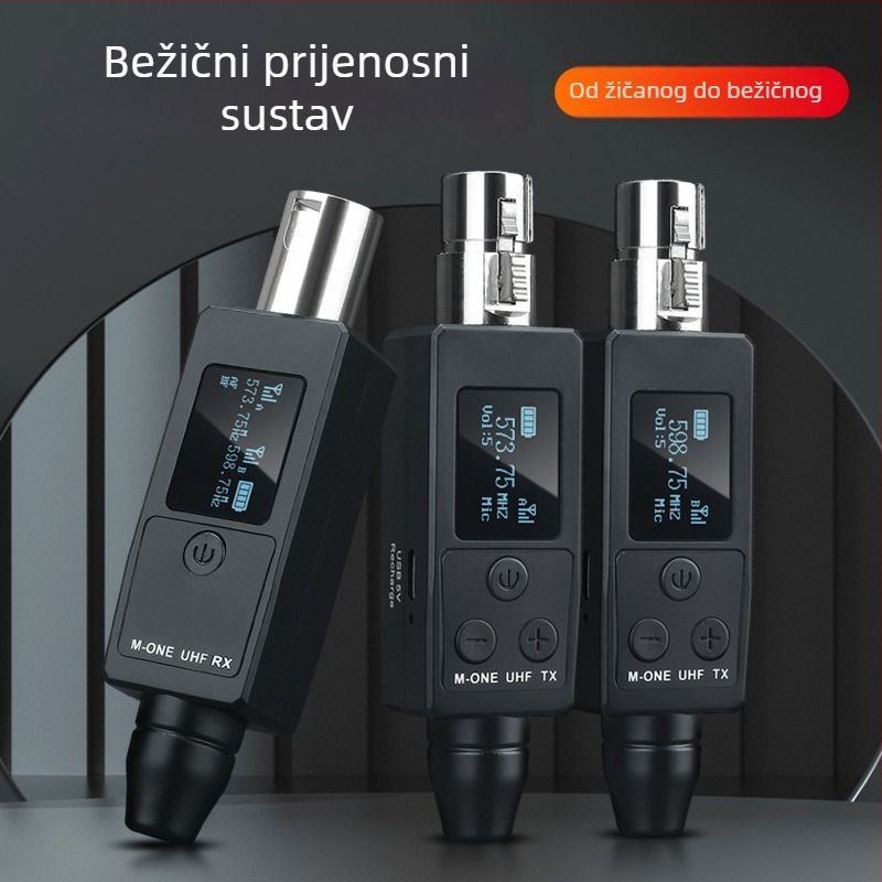 RK M-1 Bežični sustav za povezivanje mikrofona: prijenosnik i prijemnik, kabel–bežični, 1 na 2