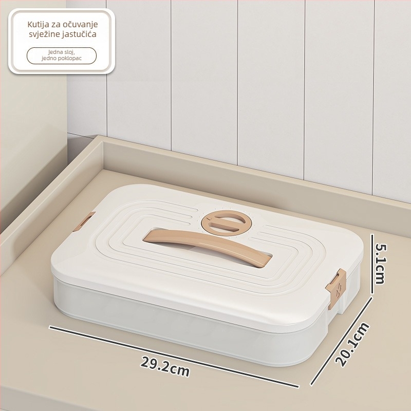 Kutija za dumplings – plastična višeslojna kutija za skladištenje u zamrzivaču i kuhinji (Model: Dumpling Box, Podrijetlo: Langfang, Moderan minimalistički stil)