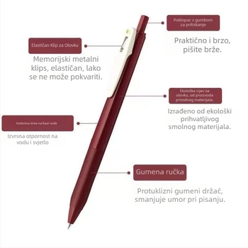Kuglična olovka, retro serija, vrh tip kuglice, vrh od nehrđajućeg čelika, brzo sušeće tinta, zatvaranje pritiskanjem