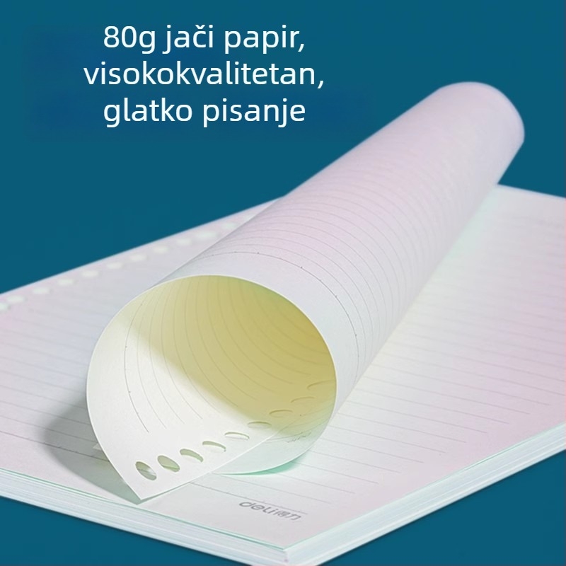 Deli zamjenska jezgra za bilježnicu s rupicama 20/26/30, 60 listova, debeli bijeli papir, model NA560-2