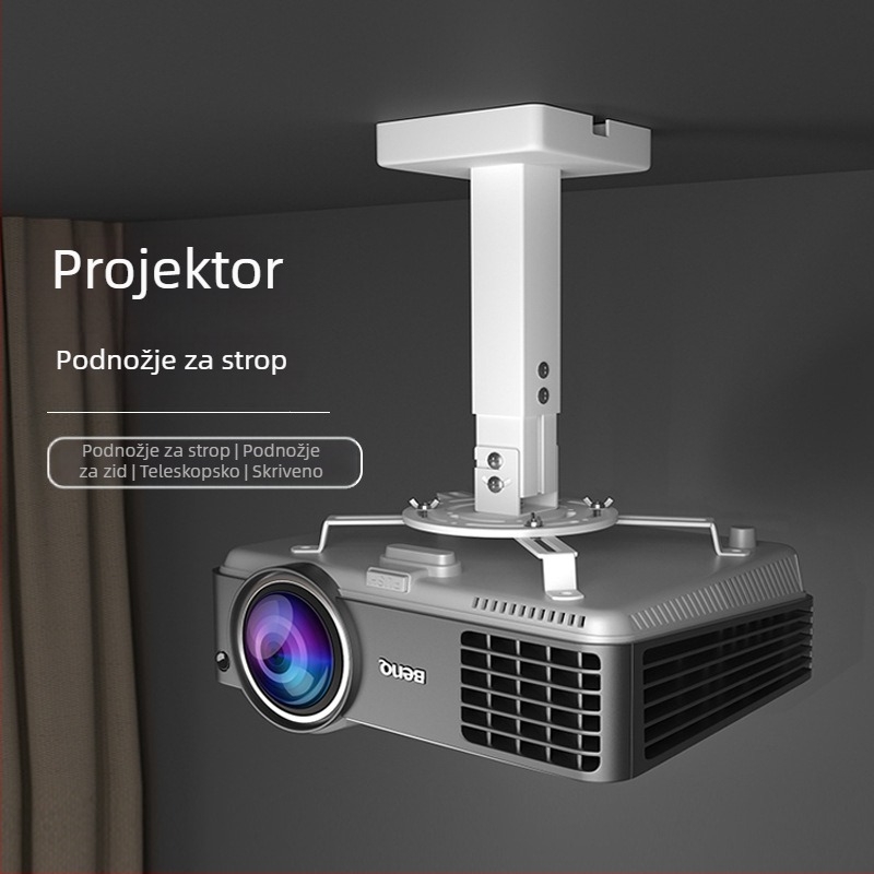 Siyin H350 Držač projektora, bijeli, za plafon i zid, podesiv za kućnu upotrebu