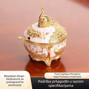 Posuda za začine s preklopnim poklopcem, cinkov spoj, europski stil, moderni minimalistički dizajn, za čvrste začine — Yuefeng Premium