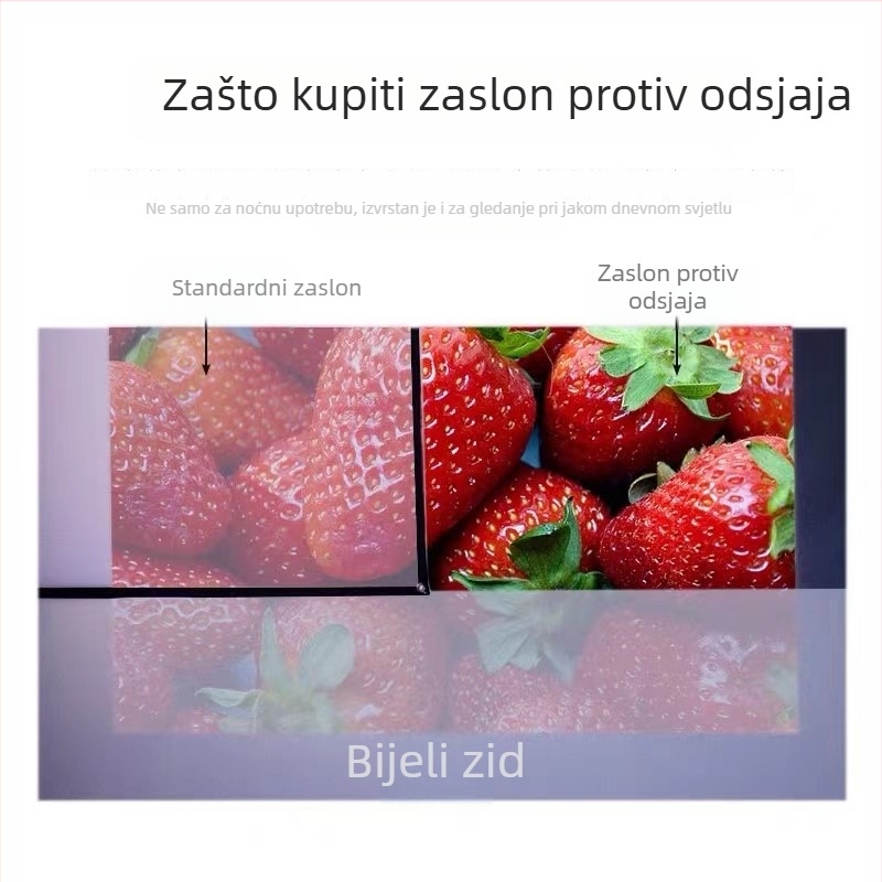 Metalni antirefleksni projekcijski ekran za kućnu upotrebu, sklopiv, bez bušenja, dnevna projekcija u dnevnom boravku