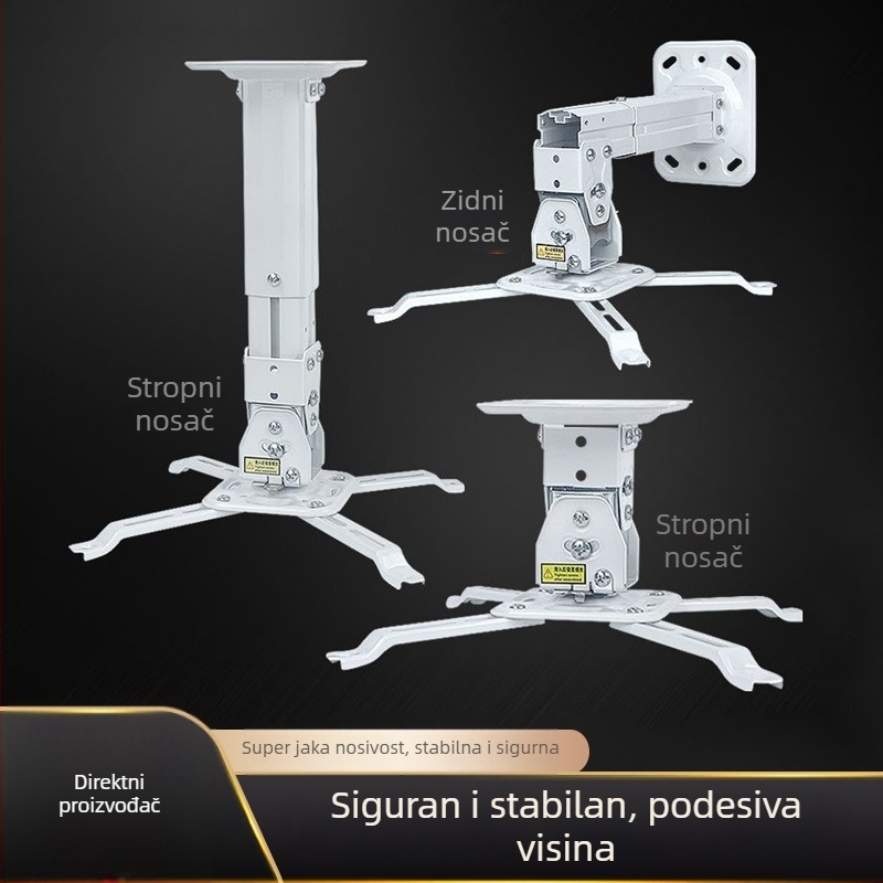 Držač projektora Star Shadow – zidni i stropni nosač, teleskopijski, kompatibilan s Epson i BenQ